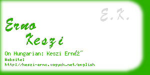 erno keszi business card